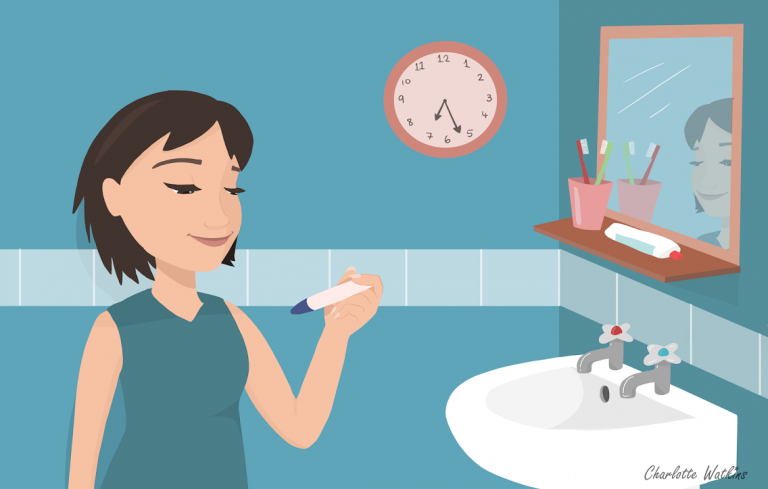 4 weeks pregnant - The journey through pregnancy - Illustration by Charlotte Watkins - Charlottewatkins.co.uk