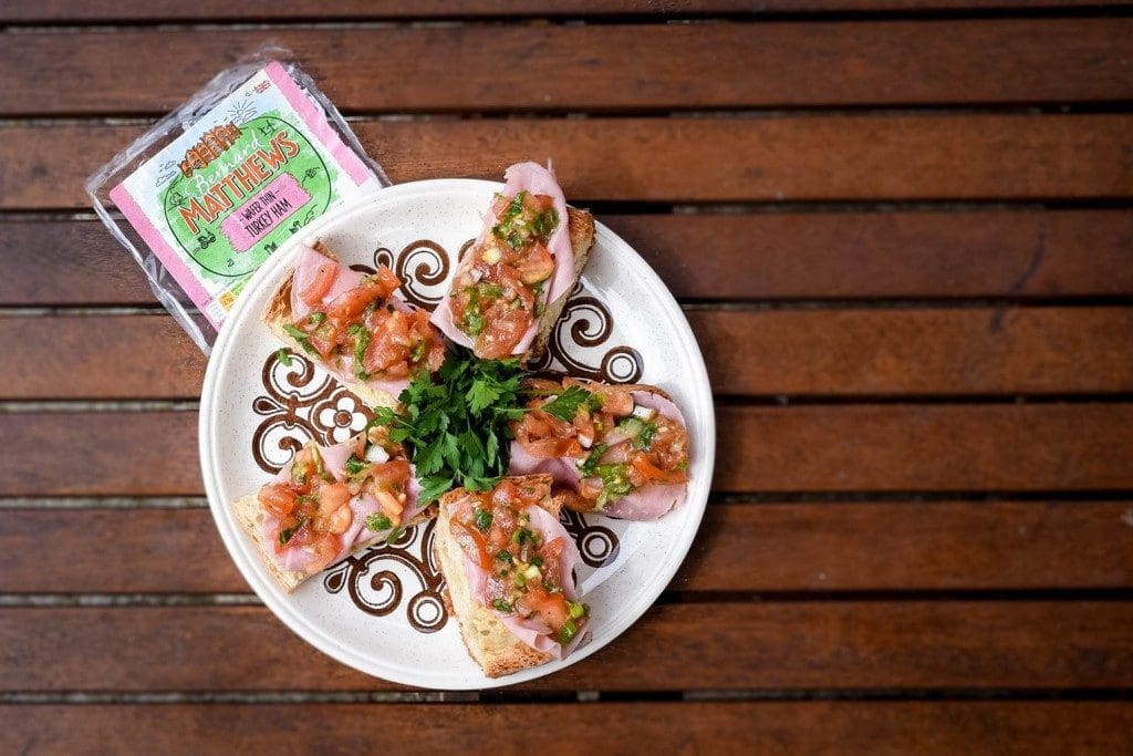 Bernard Matthews Brunch Challenge – Turkey Ham Bruschetta recipe