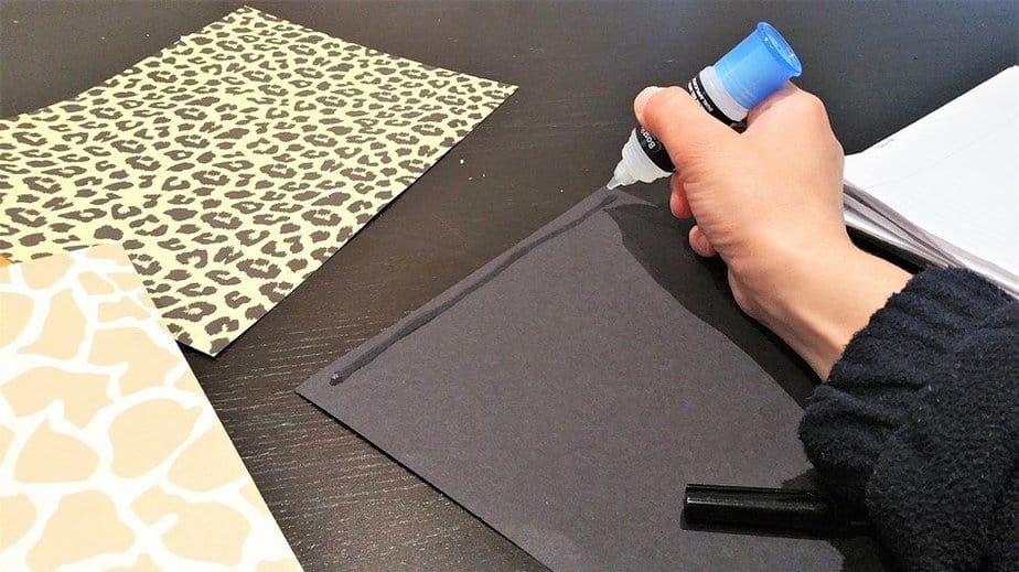 Glue the pieces of A4 card together - Craft Merrily Halloween Monster House - motherhooddiaries