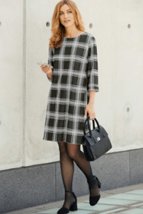 Checked Tunic Dress