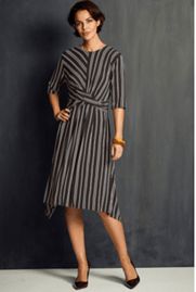 Striped Knot Front Dress