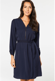 Zip Front Tunic Dress