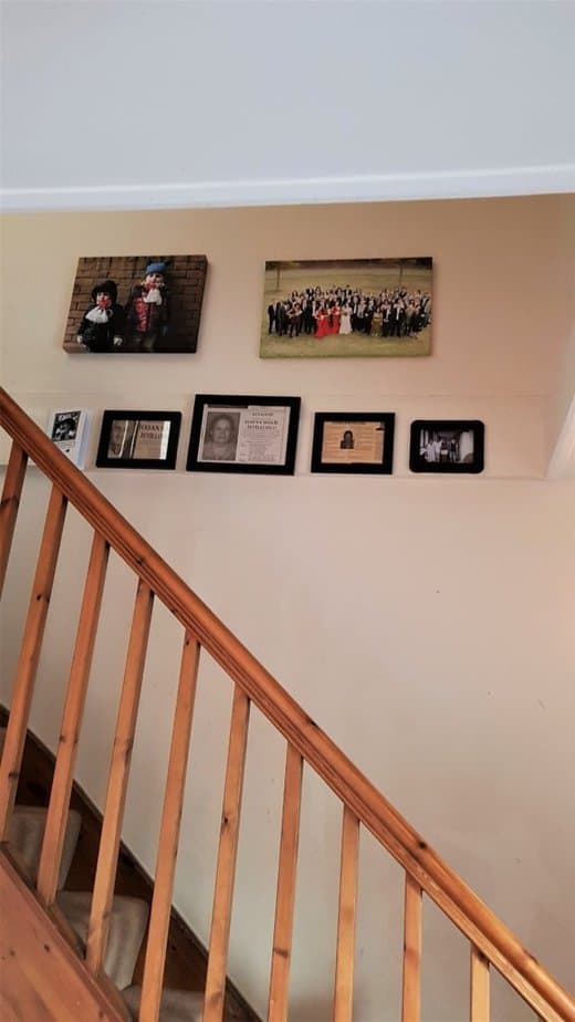 Hanging picture frames - steps to renovate a house on a low budget