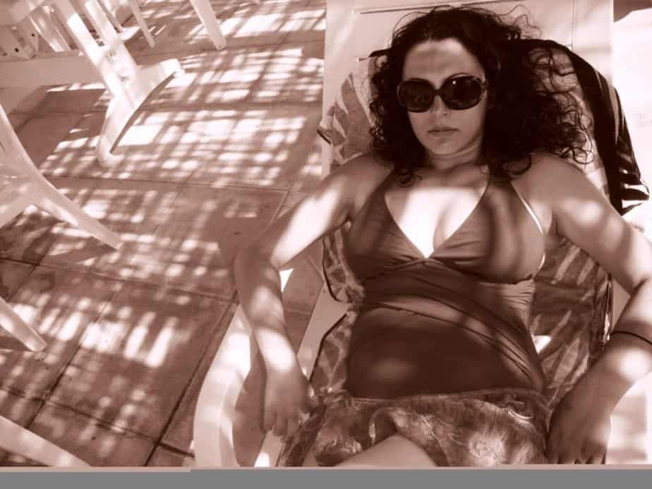 Me chilling by the pool, enjoying the North Cyprus life!