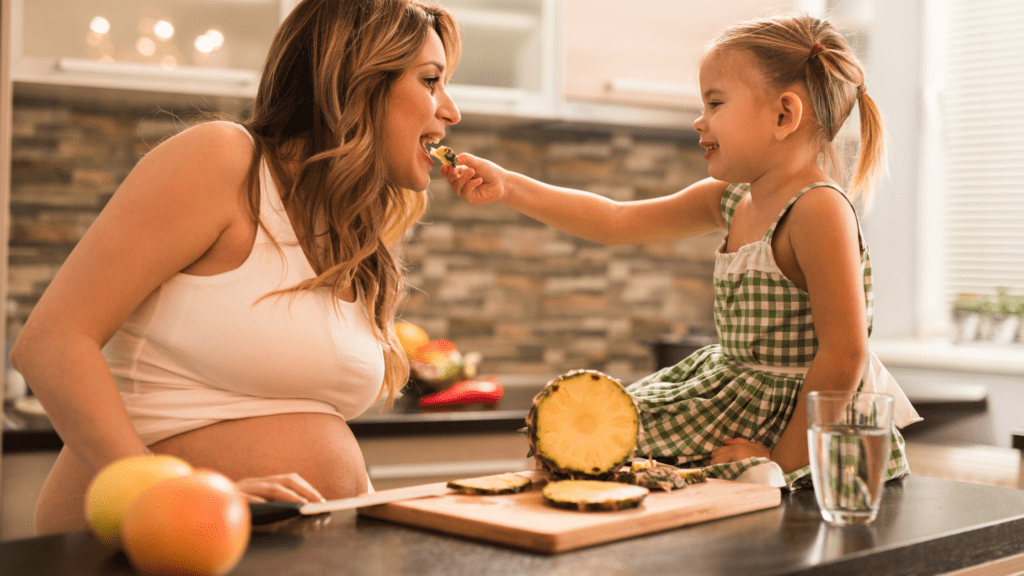Eating pineapple to induce labour