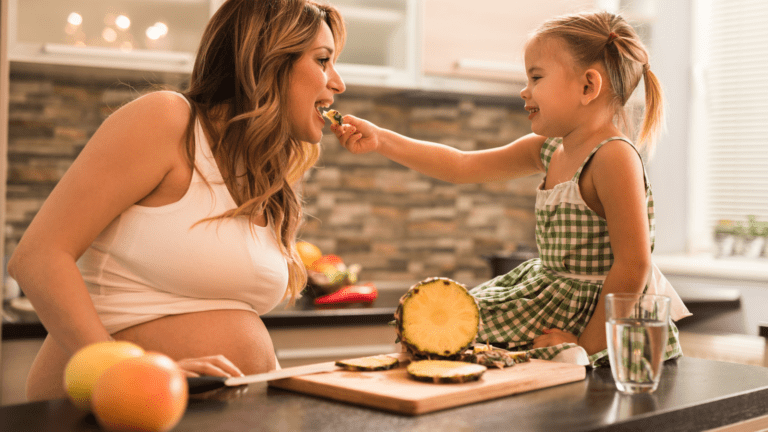 Eating pineapple to induce labour