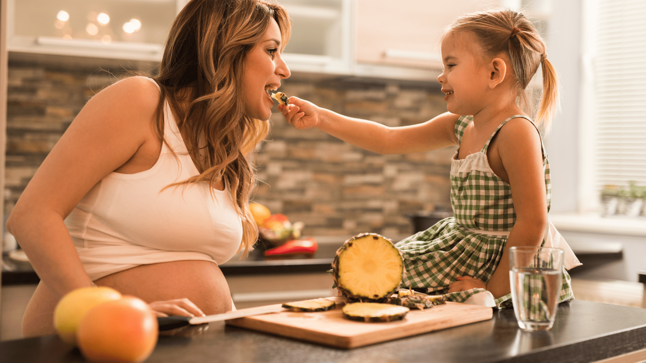 Eating pineapple to induce labour