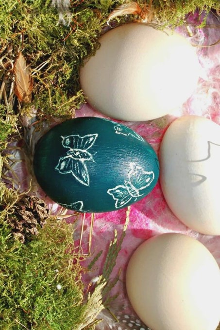 Sgraffito Easter egs