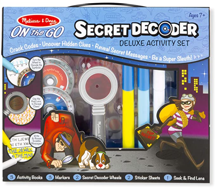 Melissa & Doug On the Go Secret Decoder Deluxe Activity Set and Super Sleuth Toy
