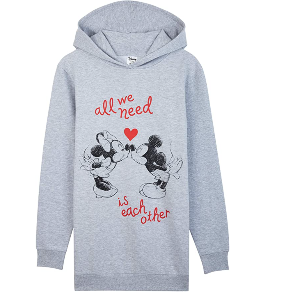 Disney Oversized Hoodie Dress, Jumper Dress for Women, Long Oversized Sweatshirt
