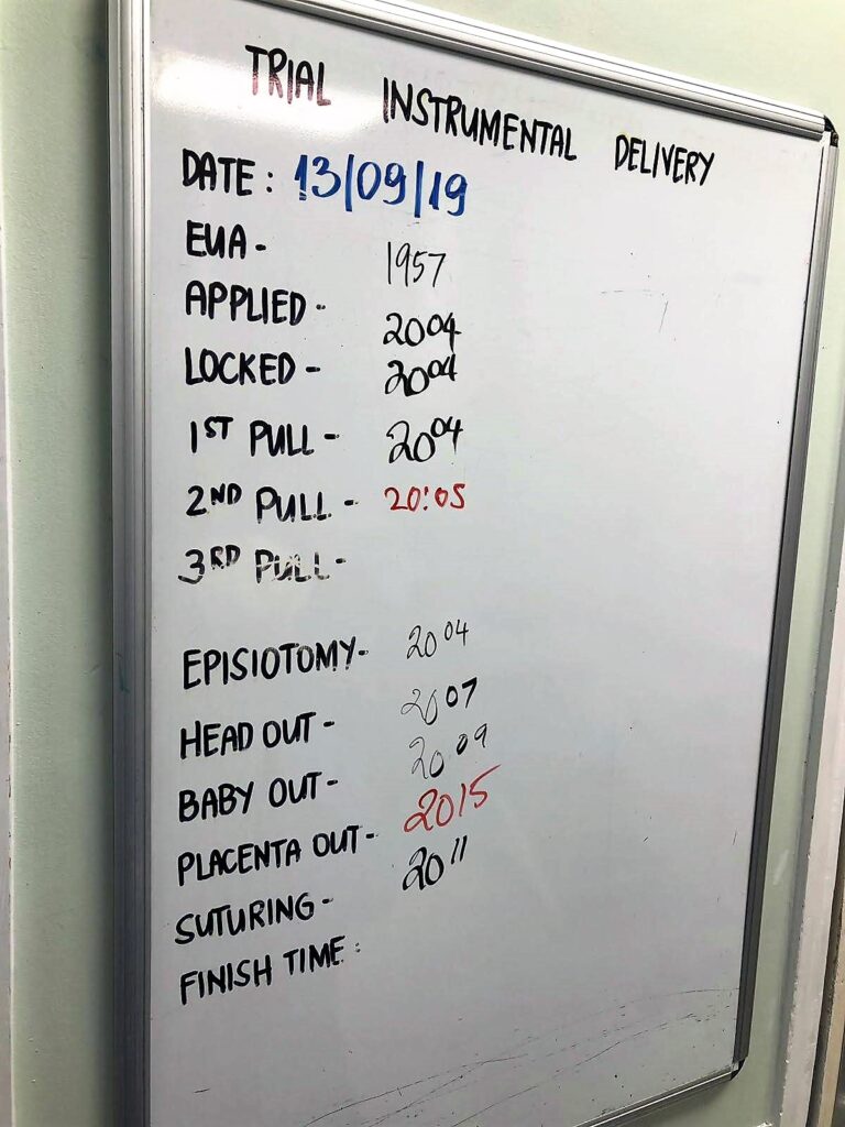 Instrumental delivery times