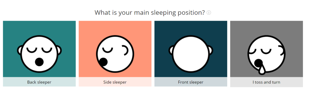Main sleeping position