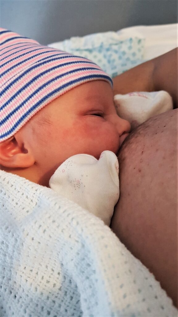 Struggling to feed with a blocked nose