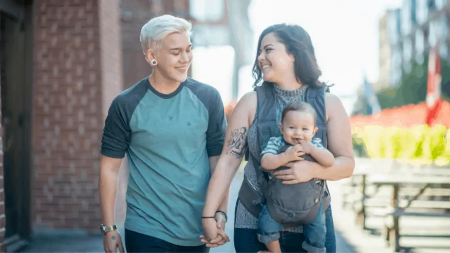 Gentle walking with baby