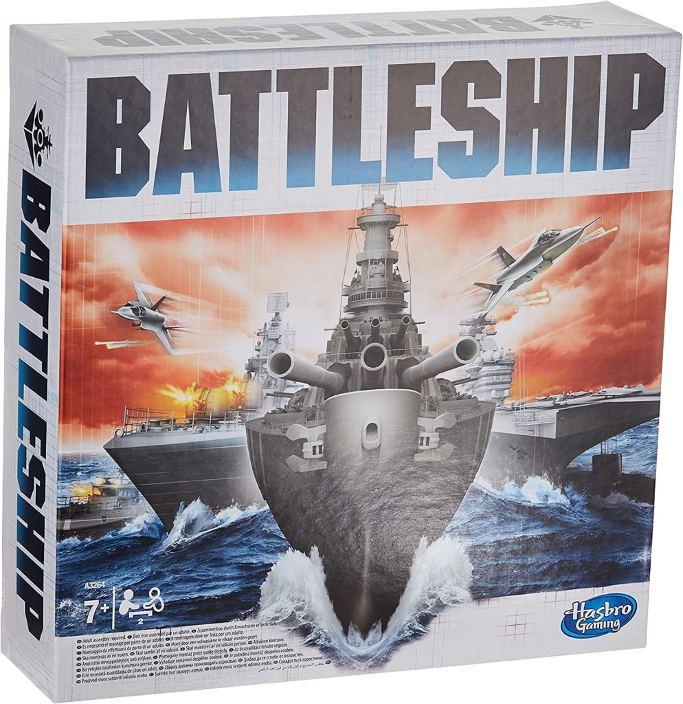 Christmas gifts for 9 year olds - Hasbro Battleship Classic Board Game Strategy Game Ages 7 and Up for 2 Players, Multicoloured, 26.5 x 26.5 x 7.5 cm, A3264EU6