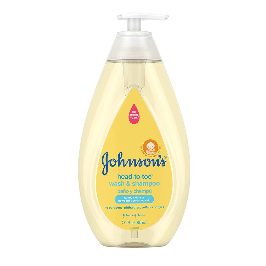 Johnson's Head-To-Toe Gentle Baby Body Wash & Shampoo, Tear-Free, Sulfate-Free & Hypoallergenic Bath Wash & Shampoo for Baby's Sensitive...