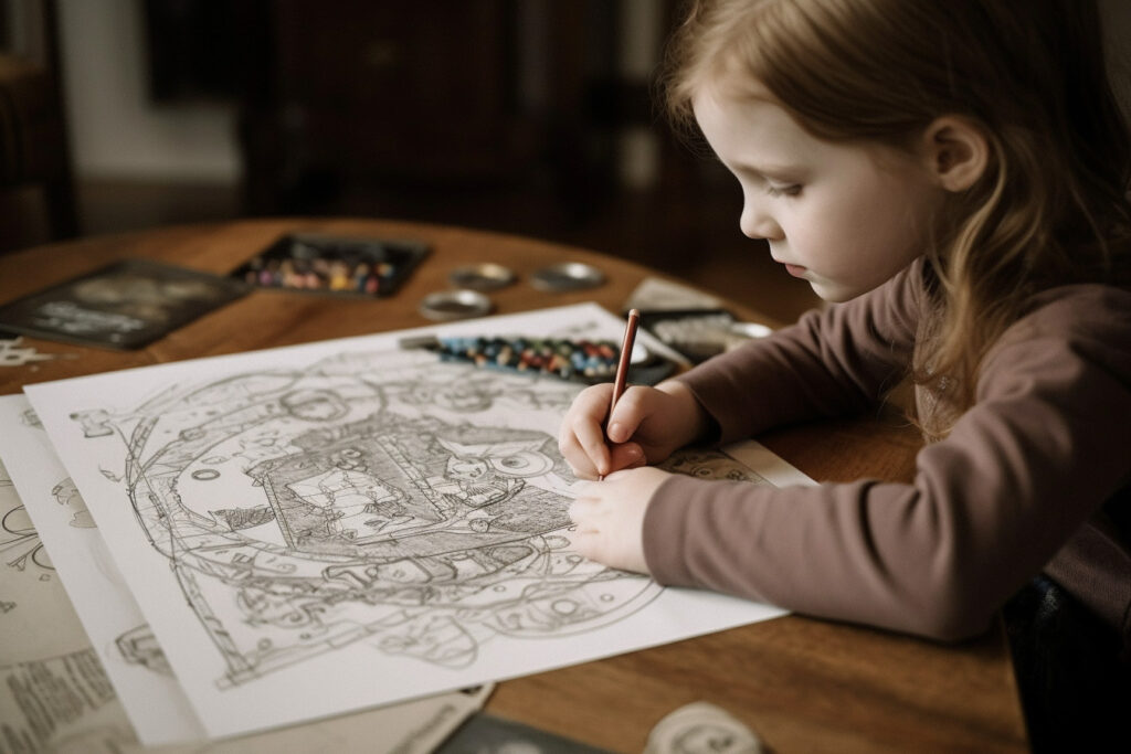 Magical Harry Potter colouring sheet fun for kids