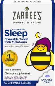 Zarbees Naturals Childrens Sleep with Melatonin Grape Chewable Tablets