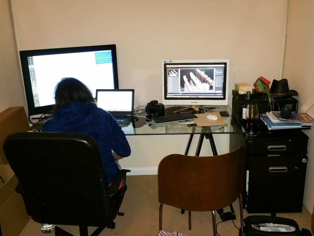 Experimenting with the office area in our new place - 2015 - working from home without childcare