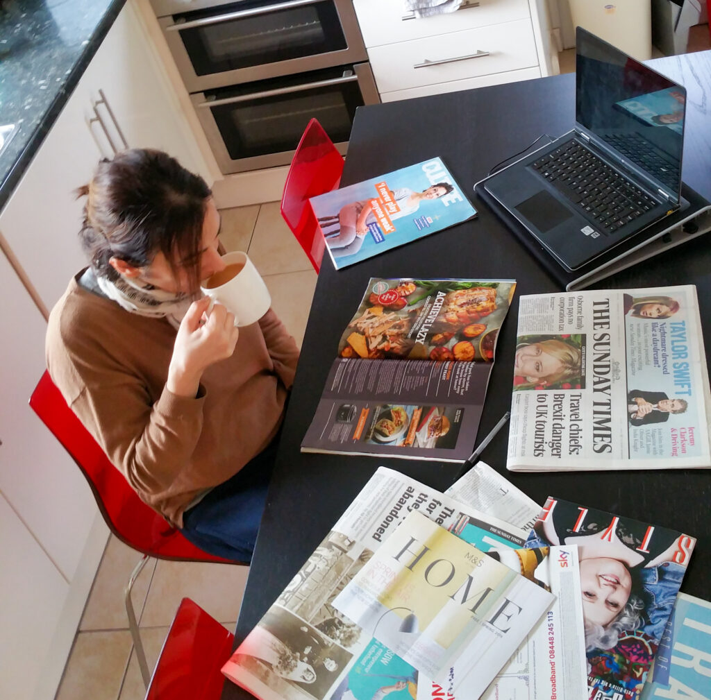 Working in my new favourite place - the kitchen! Working from home without childcare