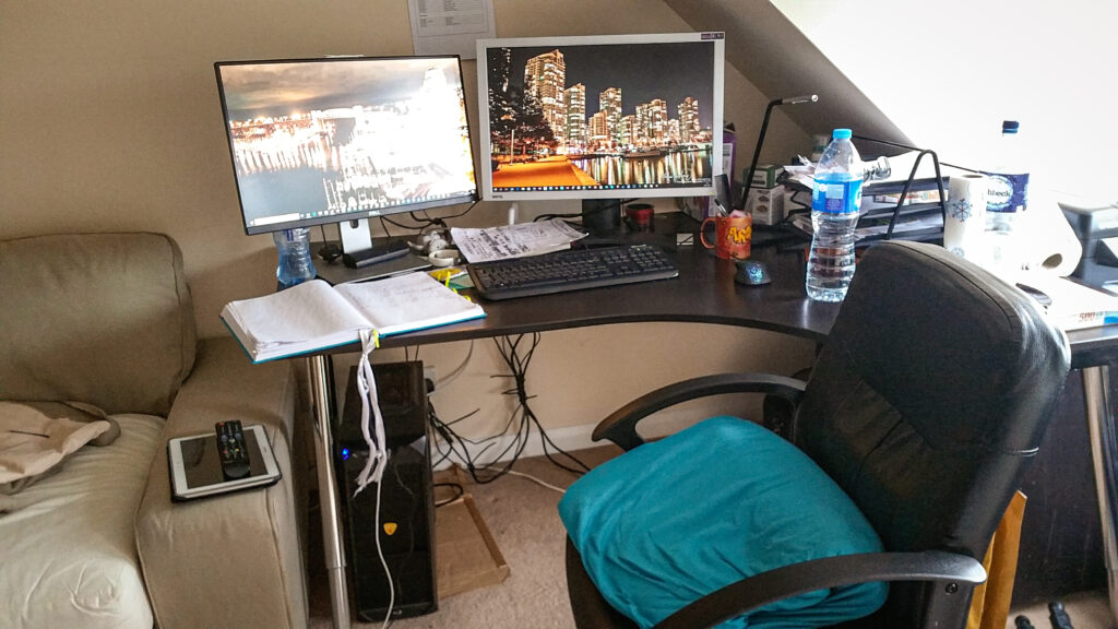 To date my favourite office ever - 2017 - working from home without childcare