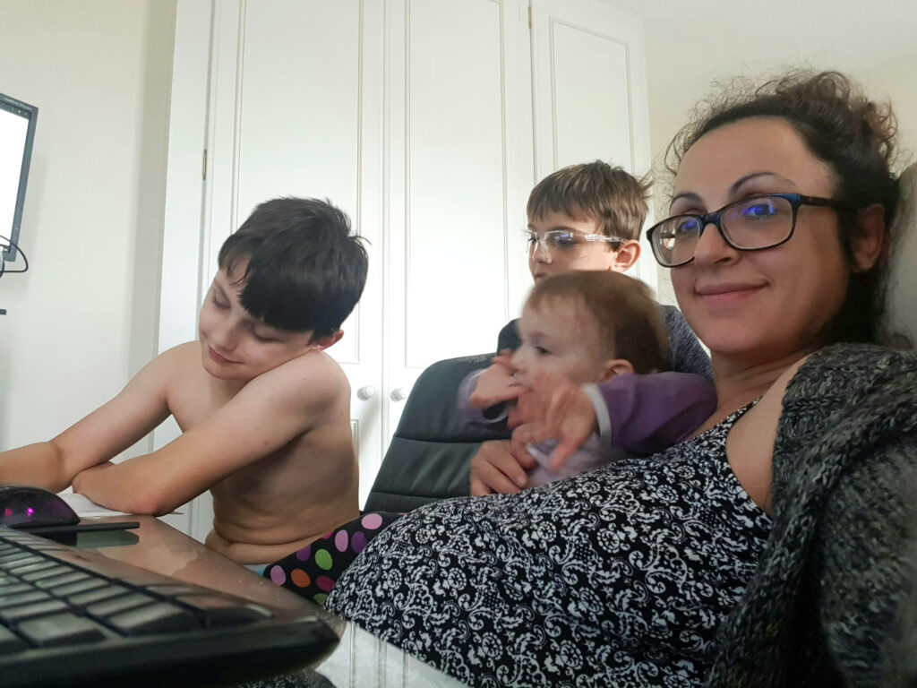 Pregnant with number four and managing three curious kids - 2021 - working from home without childcare