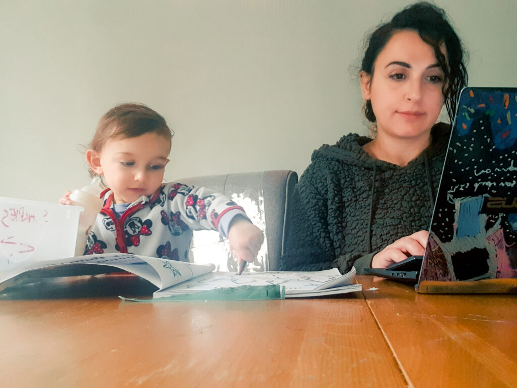 Working with a toddler who also likes working! Working from home without childcare
