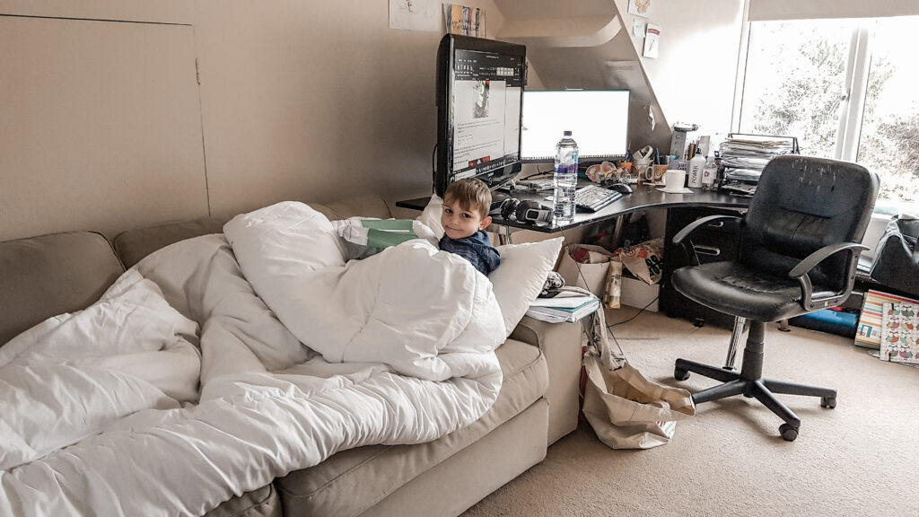Sick child so back to multitasking again! working from home without childcare