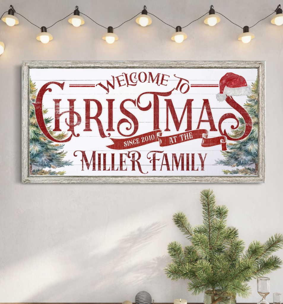 Custom family name sign