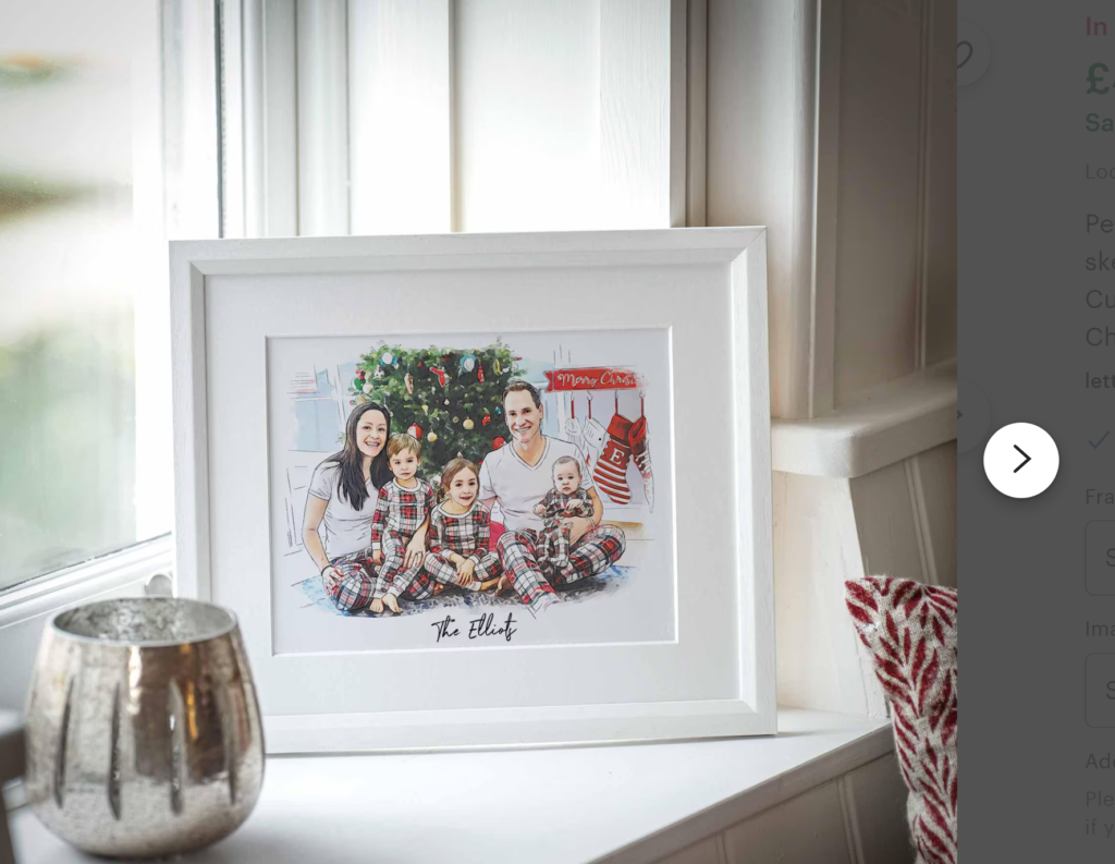 Personalised Family Line Portrait from letterfest on Etsy